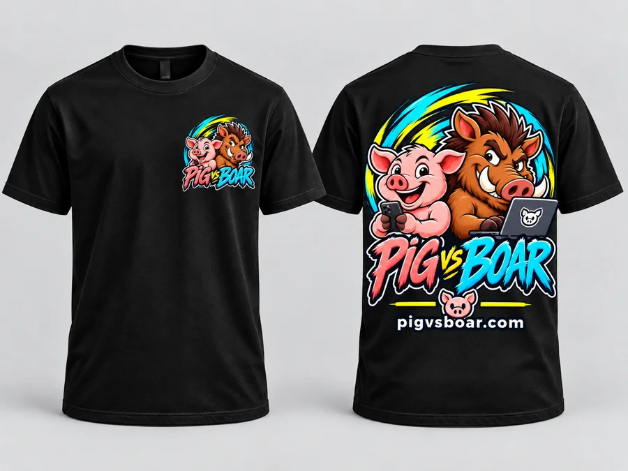 Full Color Showdown T-shirt, front and back